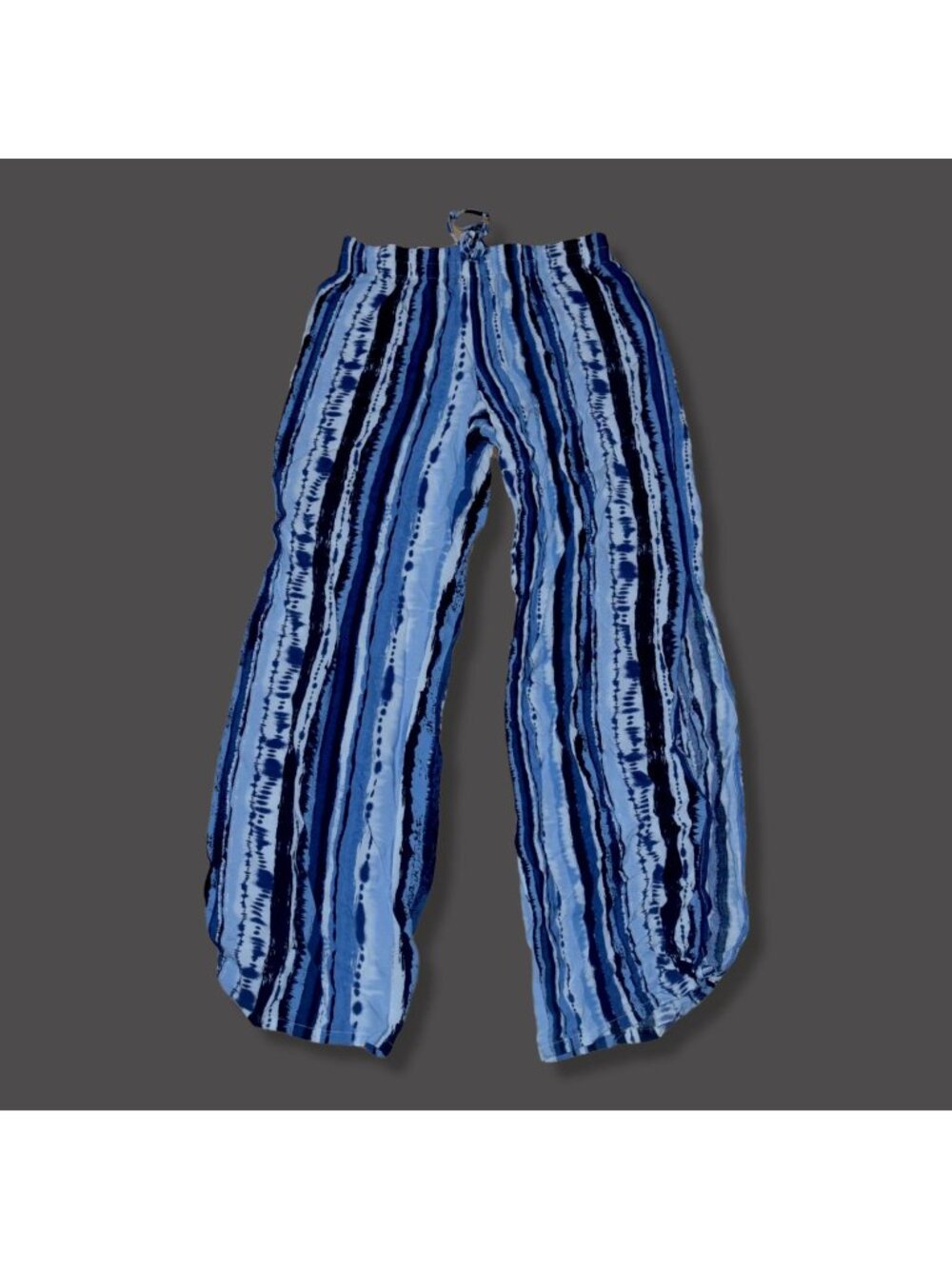 Gypsies & Moondust Womens Sz M Beach Pants Factory Slit Knees Down & Ties at Hem